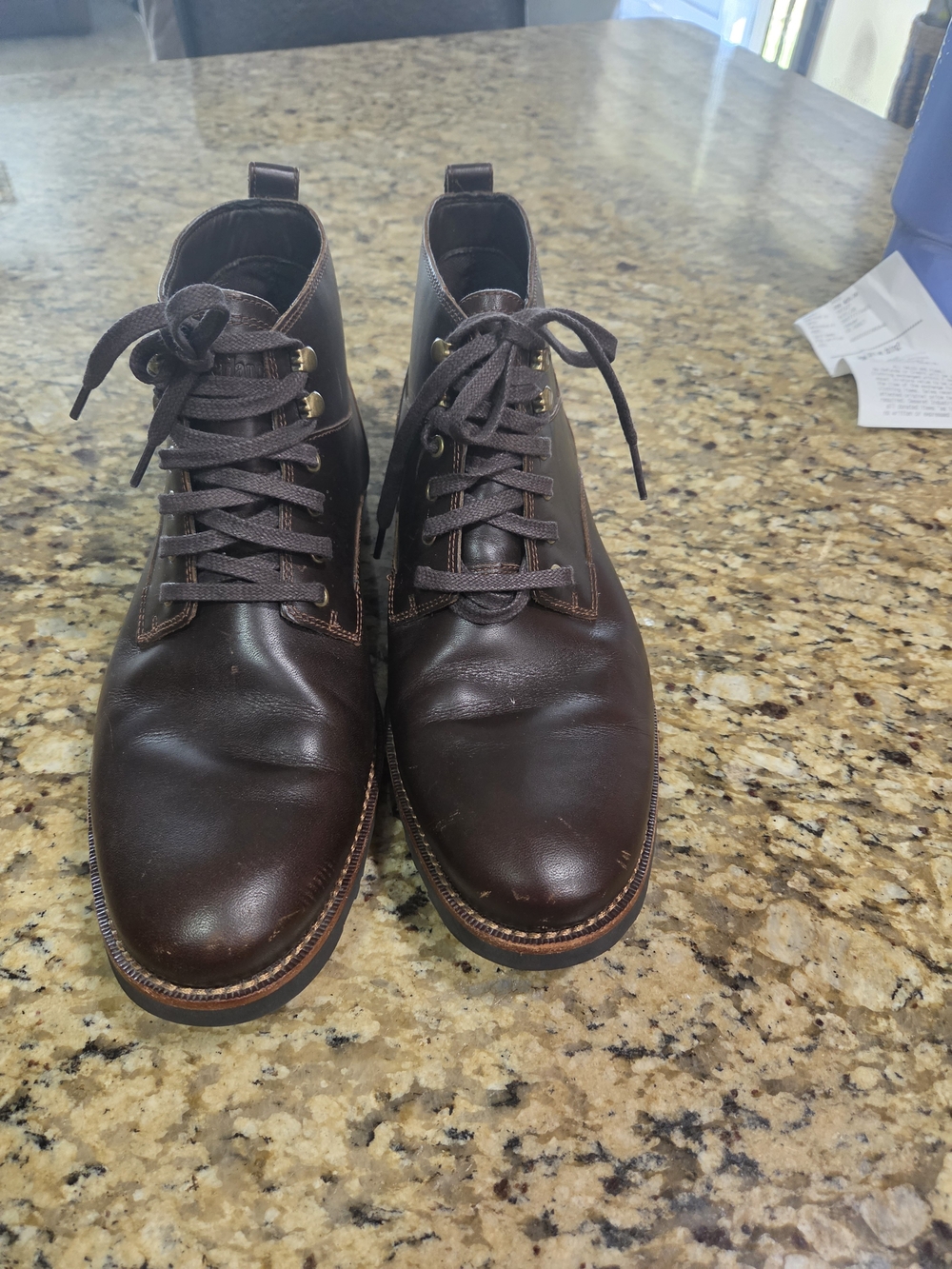 Timberland Dark Brown Leather Lace-Up Boots